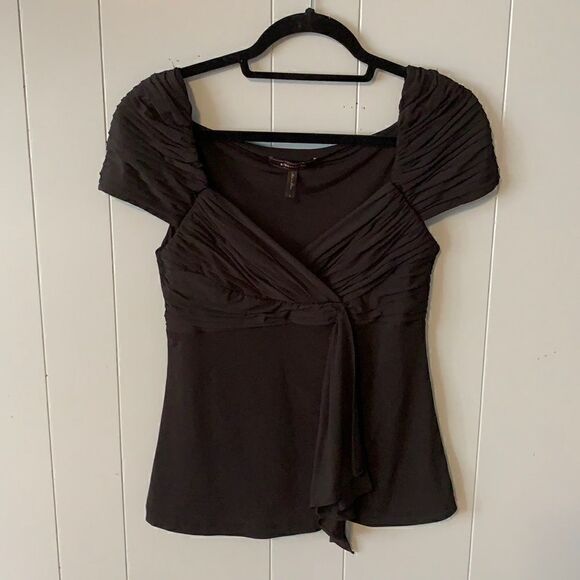 BCBGMaxAzria Black Dressy Top Size Small - Picture 1 of 2